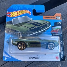 Hot Wheels ‘69 Camaro HW Roadsters 2020 green  Short Card