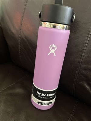 Hydro Flask 24 oz Wide Mouth Straw Lid Pink Water Bottle NEW | eBay