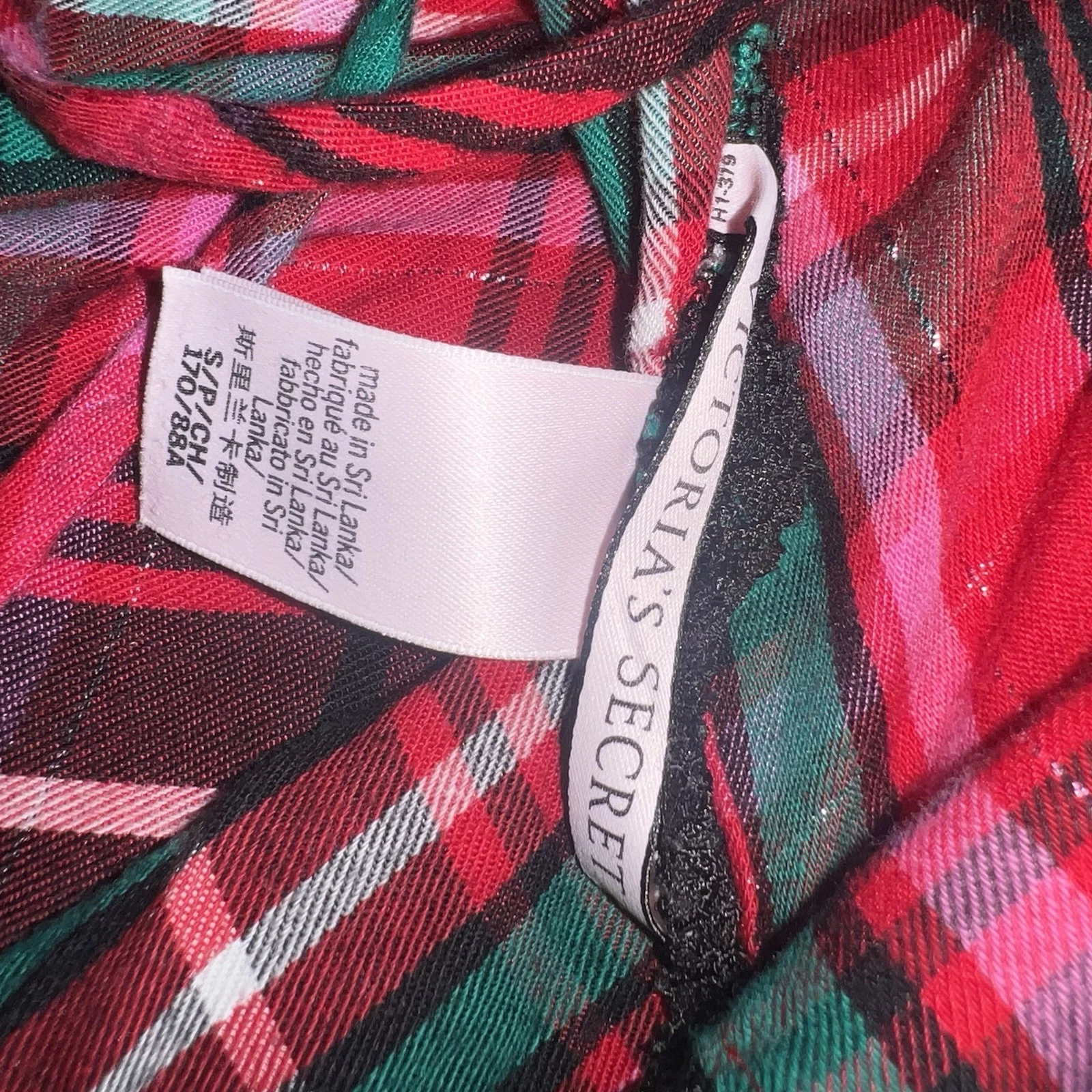 UNDERCOVER Victoria Secret Abito rosso a quadri con scollo a V Piccolo