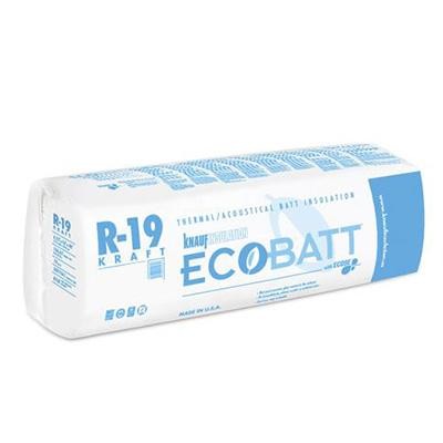 Knauf 1380 SQFT 10 bags of R19 Kraft Faced 23 x 93 Fiberglass Fits 2X6