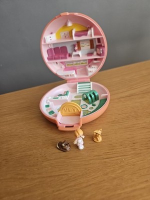 Vintage Bluebird Polly Pocket 1989 ''Buttons Animal Hospital'' Spielset KOMPLETT