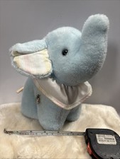 Vintage Bantam Elephant Plush Wish Upon A Star Stuffed Wind Up patterned collar