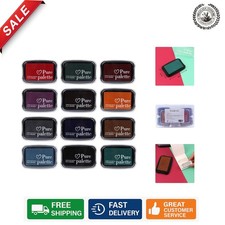 Elegant Craft Ink Pad Set - 12 Water-Based Vintage Colors for All Surfaces