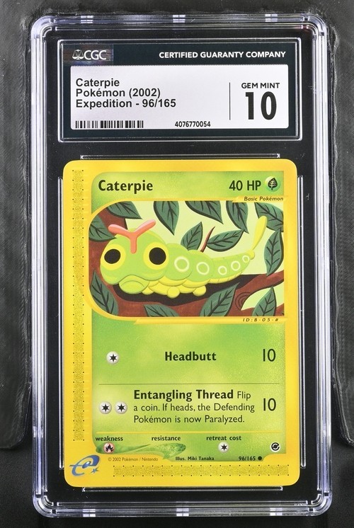 Pokémon Caterpie Expedition Base Set 96/165 CGC 10 English 2002 Regular