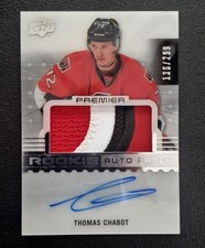 Thomas Chabot 2016-17 Upper Deck Premier Rookie Patch Autograph #/299 RC Auto