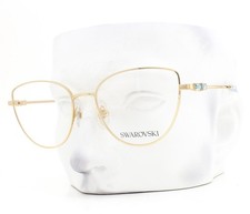 Swarovski Eyeglasses SK 1007 4021 Glasses Shiny Gold Blue Crystals 53mm No Case