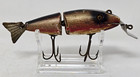 Vintage Creek Chub Wigglefish Lure Wood Glass Eyes