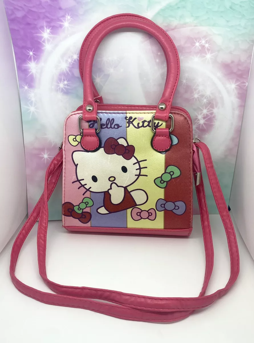 Balenciaga Pink Leather Hello Kitty Wallet In Pink Multi