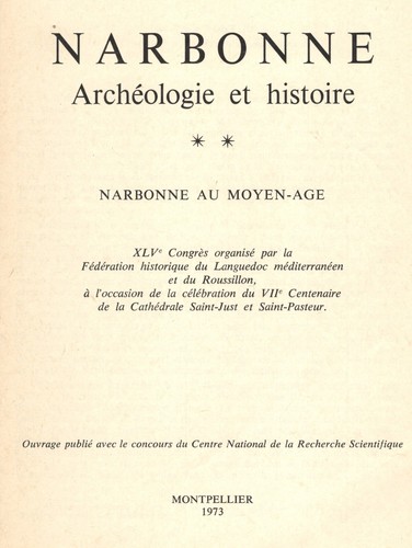 NARBONNE Moyen-Âge Église Art Architecture Illustr. CNRS Montpellier 1973 T.2 EO - Foto 2 di 24