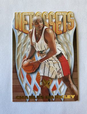1996-97 Skybox E-X2000 Net Assets Charles Barkley #2 Houston Rockets Basketball