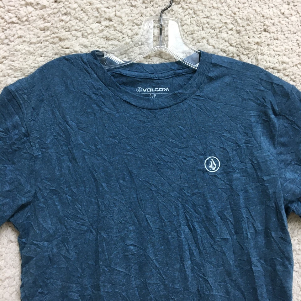 Volcom Shirt Small Adult Blue Crewneck Short Sleeve Casual Athletic Modern Men S - Image 2 of 4