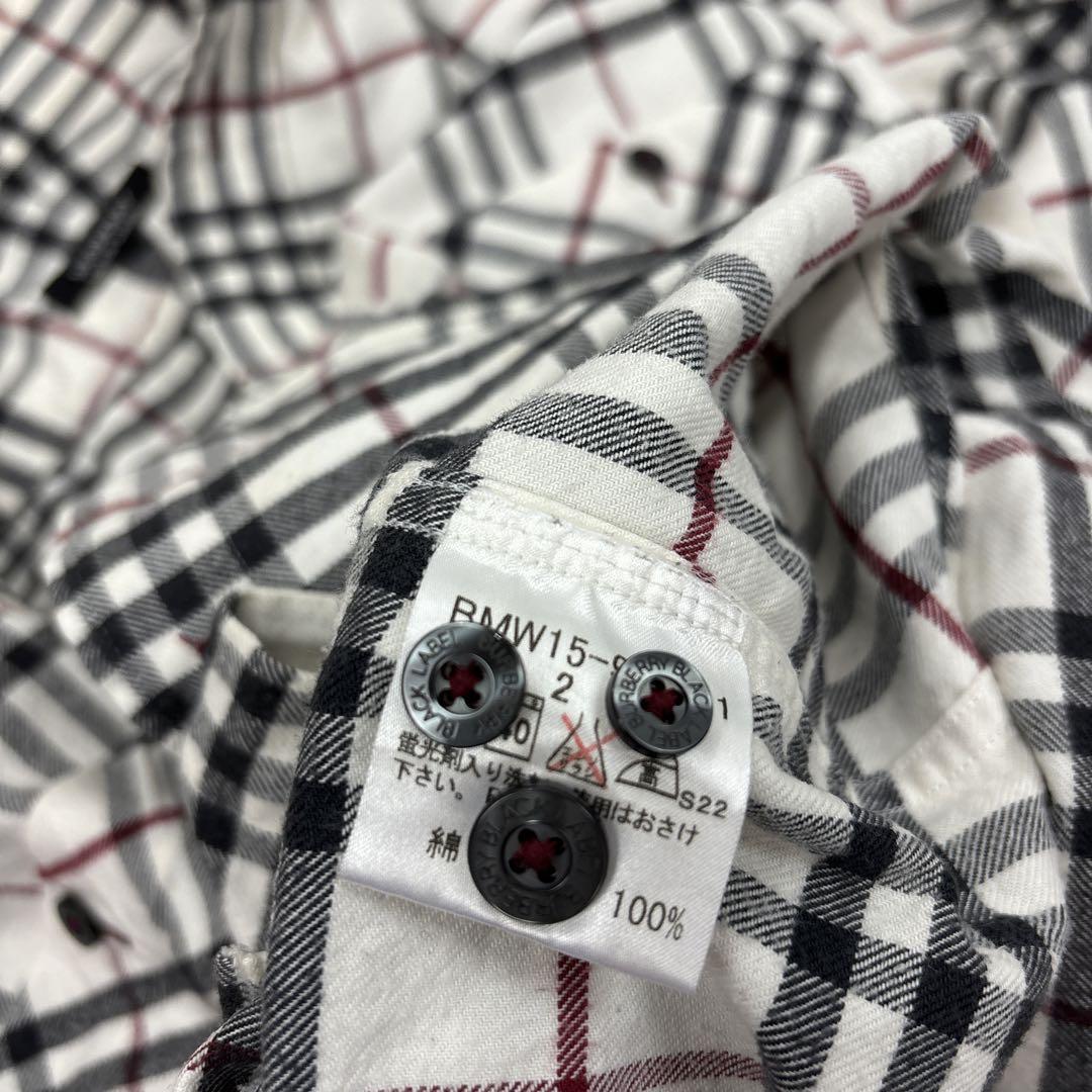 Burberry Black Label Flannel Shirt Long Sleeve Nova Check Burberry Black Label Flannel Shirt Long Sleeve Nova Check