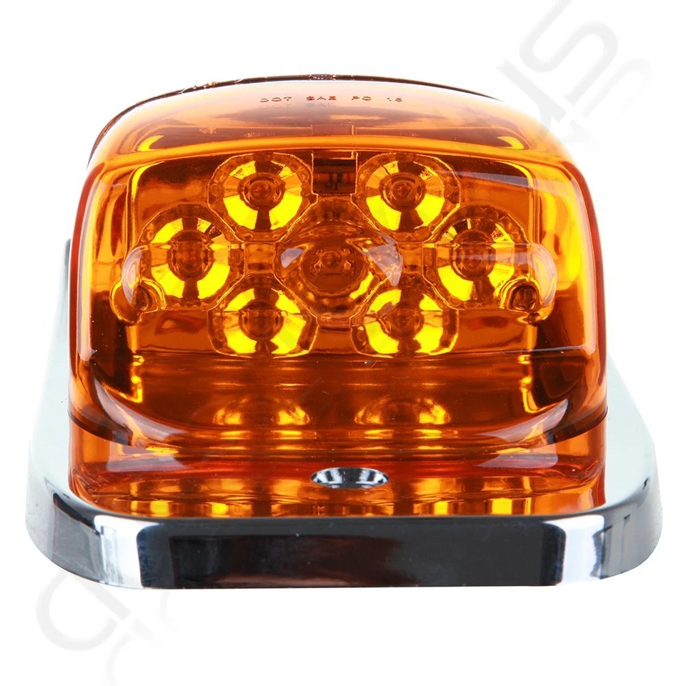 for Peterbilt 377 378 5x 10-4/5'' Amber Led 7 Led Cab Marker Clearance Light - Image 3 of 4