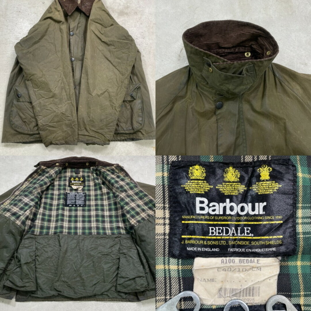 91 Barbour Bedale Babble Dale Oiled Jacket C40 Men's L-XL 91 Barbour Bedale Babble Dale Oiled Jacket C40 Men's L-XL