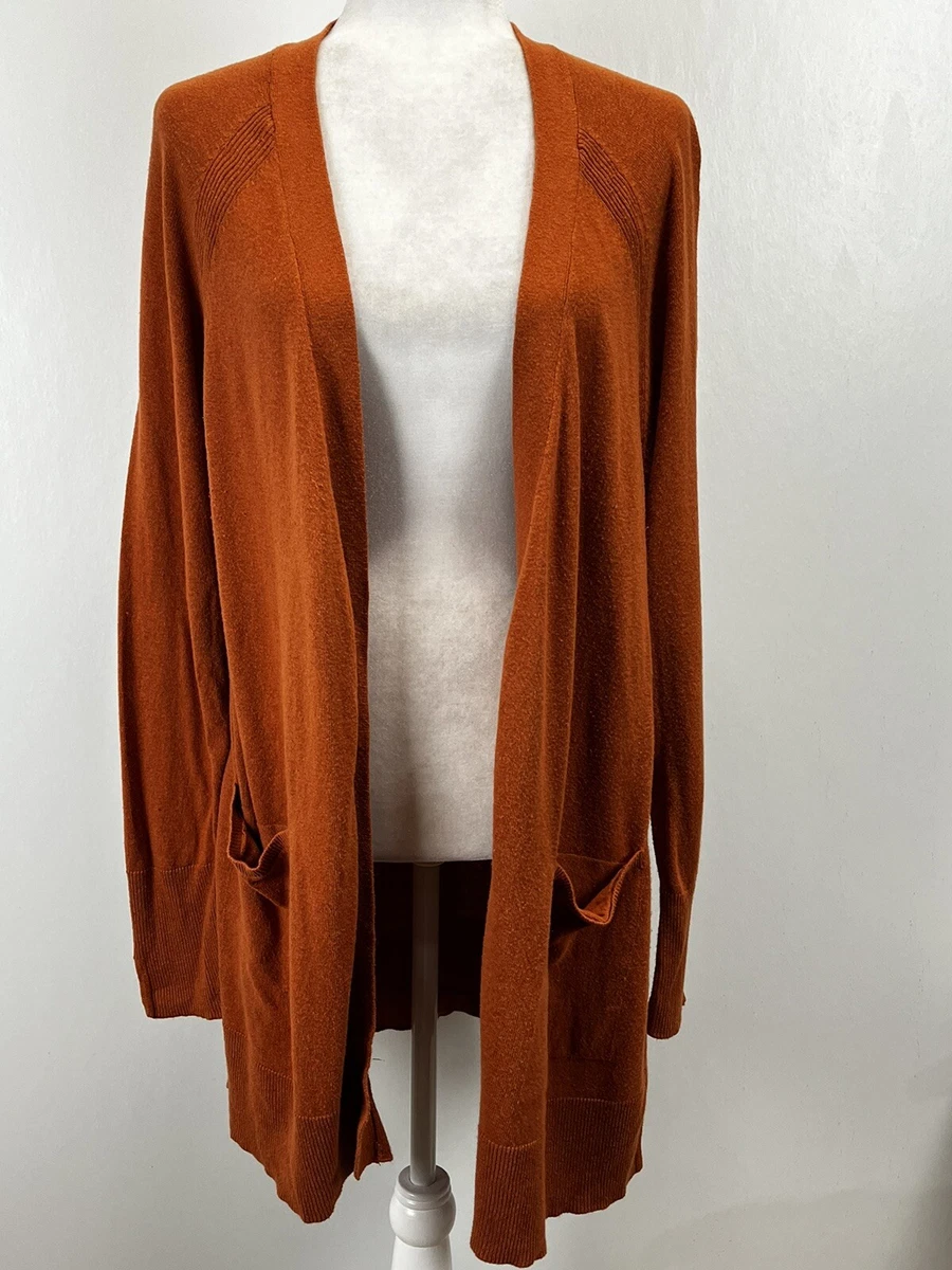Burnt orange store cardigan womens