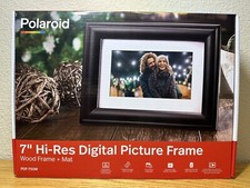 Polaroid 7" Hi-Res Digital Picture Frame Wood Frame  Mat PDF-750W LED Display