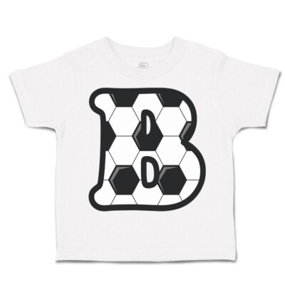 Toddler T-Shirt Soccer B Letter Alphabet Euro Cup Boy & Girl Clothes Cotton