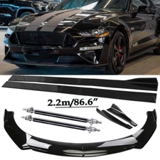 Front Bumper Lip Spoiler Side Skirts Rear Lip Glos Black For Ford 05-09 Glossy