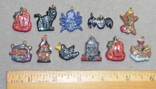 11 pcs miniature Halloween pirate glitter flatback ornaments mini charms
