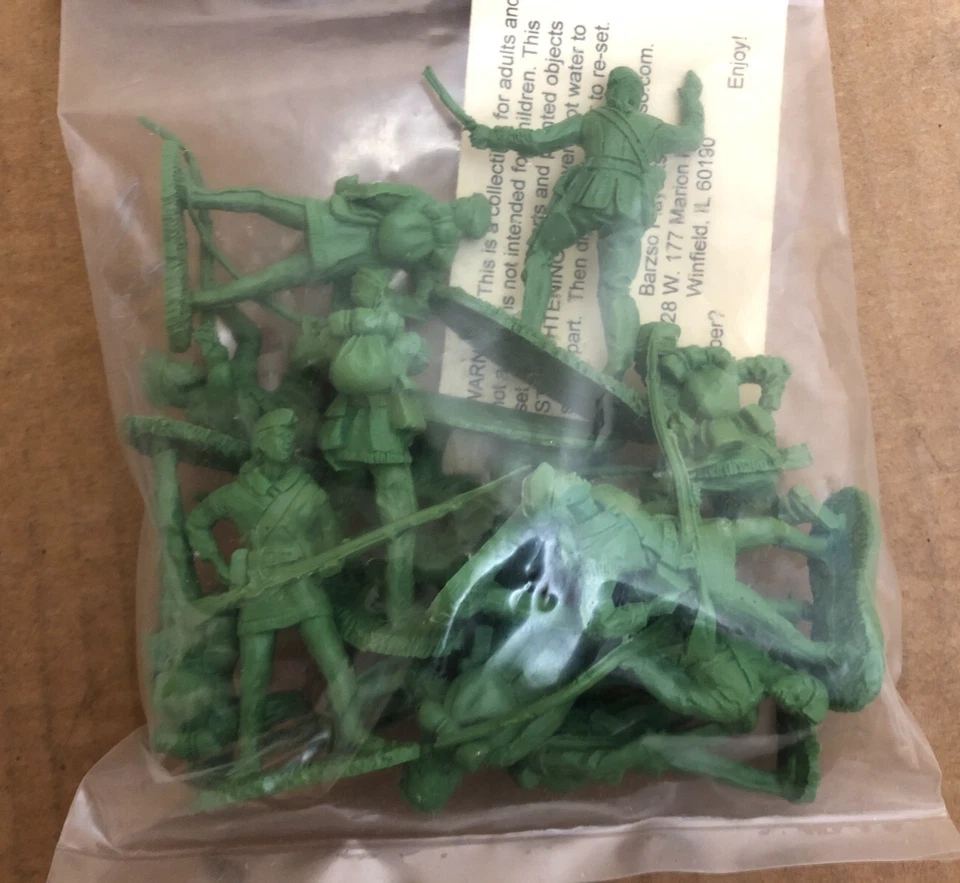 Barzso Playsets 54mm Green Plastic - ROGER'S RANGERS Set #1, Thirteen Figures ** - Image 2 of 4