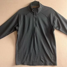 Patagonia Capilene Gray Midweight Quarter Zip Baselayer Long Sleeve Size L