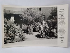 Postal RPPC Misión San Miguel Arcángel California Cactus Garden Frasher