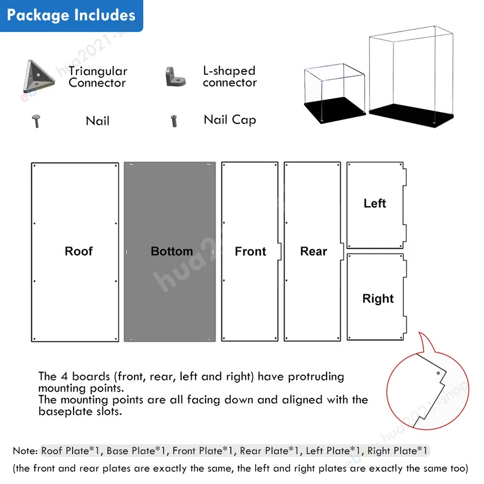 Acrylic Display Case Dustproof Clear Box Showcase for Action Figures Models Doll - Image 2 of 4