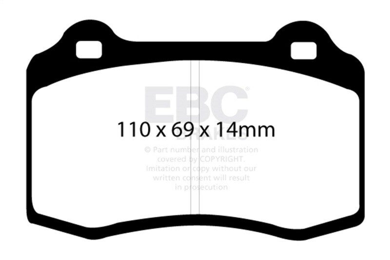 EBC FITS 1996-2000 Lotus Esprit Turbo 2.0 Turbo GT3 Bluestuff Front Brake Pads