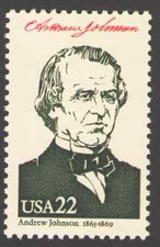 US. 2217h. 22c. Andrew Johnson (1808-1875) 17th President (1865-1868) MNH. 1986
