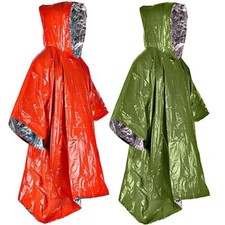 Reusable Mylar Thermal Blanket Poncho Emergency Survival