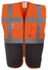 Yoko Multi Functional Executive Hi-vis Waistcoat Safety Work Zipped Hi Viz Vest