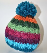 Winter Hat/ Knitted Winter Hat/ Multicolored Winter Hat/ Unisex Winter Hat/ Croc