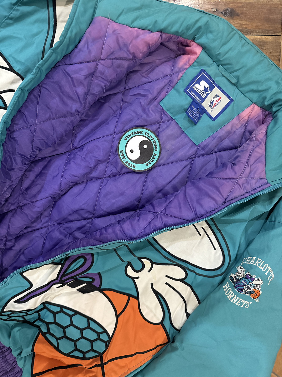 Vintage 90s Charlotte Hornets Big Shot logo starter jacket Vintage 90s Charlotte Hornets Big Shot logo starter jacket
