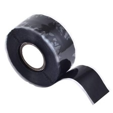 Self-Fusing Silicone Tape, Repair Plumbing Pipe  Radiator Hose Leak Black 1in