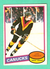(1) LARS LINDGREN  1980-81 O-PEE-CHEE # 177 CANUCKS ROOKIE EX/EX+  CARD  (F6269)