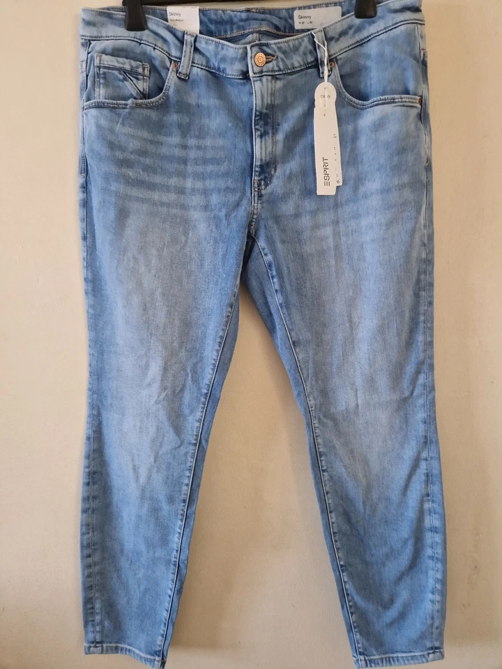 Esprit Curvy Jeans Blue Wash Stretch Skinny Denim Medium Rise W36/32, W37/L32 - Image 2 of 4