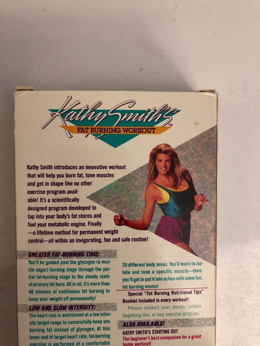 Kathy Smith Fat Burning Workout(VHS 1990)TESTED-RARE VINTAGE-SHIPS