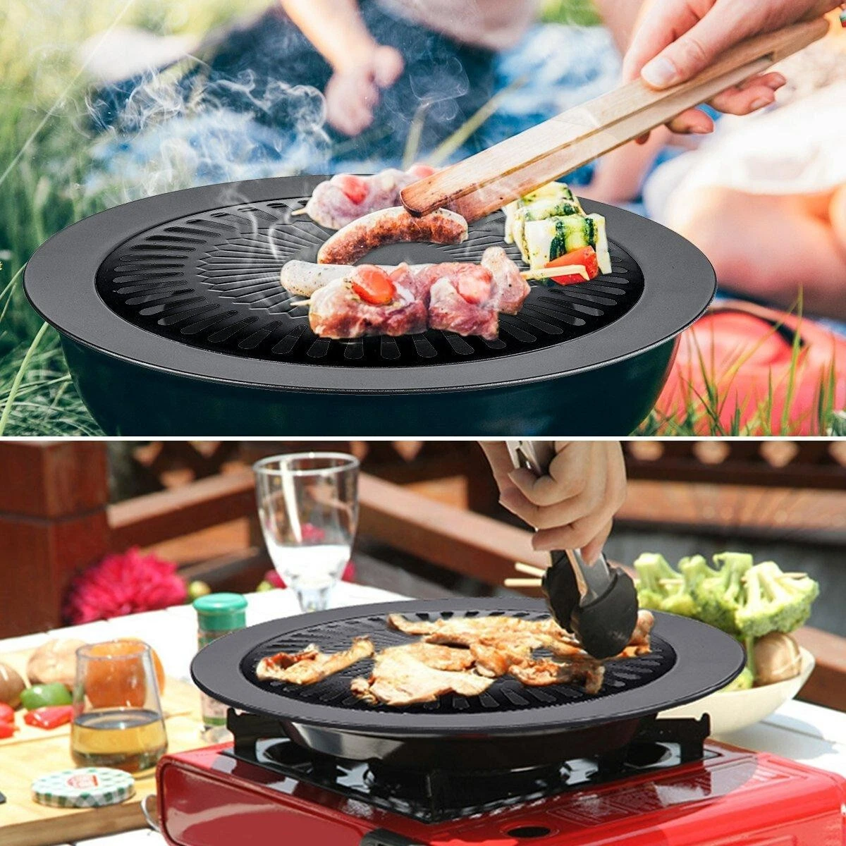 New Smokeless Indoor STOVETOP BBQ GRILL Barbeque Kitchen Barbecue Pan  Griddle