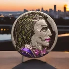 Hobo Nickel hand carved original by J&M Tarantula buffalo as Bat Man the Joker
