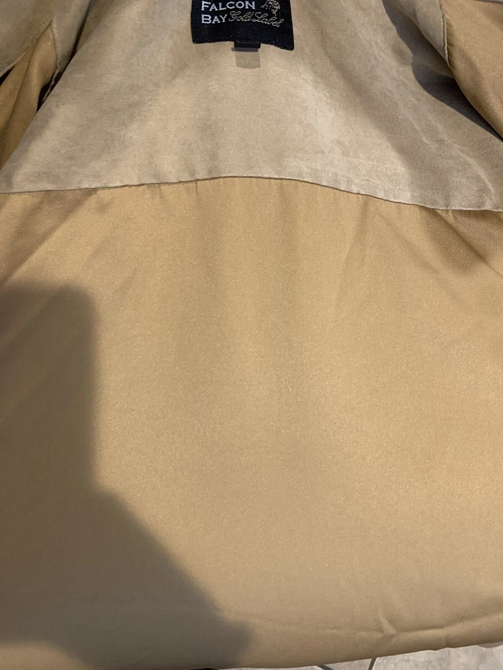 Camisa Para Hombre Bronceada Cepillada Camel Manga Larga Botón Falcon Bay Etiqueta Dorada Talla L Foto 4 de 4