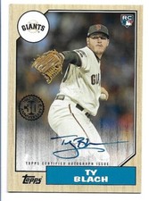 2017 Topps 1987 Rookie and All-Star Edition Auto Ty Blach #1987A-TB Autograph RC