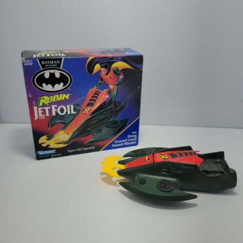 Vintage 1991 Kenner Batman Returns Jet Foil Cycle Vehicle & Robin - Picture 1 of 6