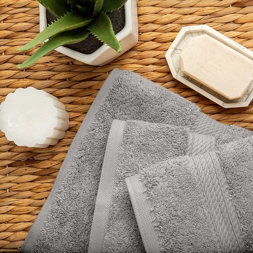 Juego de 3 toallas gruesas de algodón egipcio, toallas de baño suaves y absorbentes para rostro, mano - Imagen 56 de 203