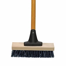 Deck Scrub Brush, Stiff Synthetic Bristles, 10-In.