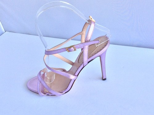 JSP Jessica Sarah Parker Purple Strappy Stilettos Heels Size 35.5 Italy $345. - Picture 8 of 10