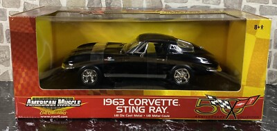 ERTL American Muscle 1963 Corvette Sting Ray 1:18 50th Anniversary Black Diecast