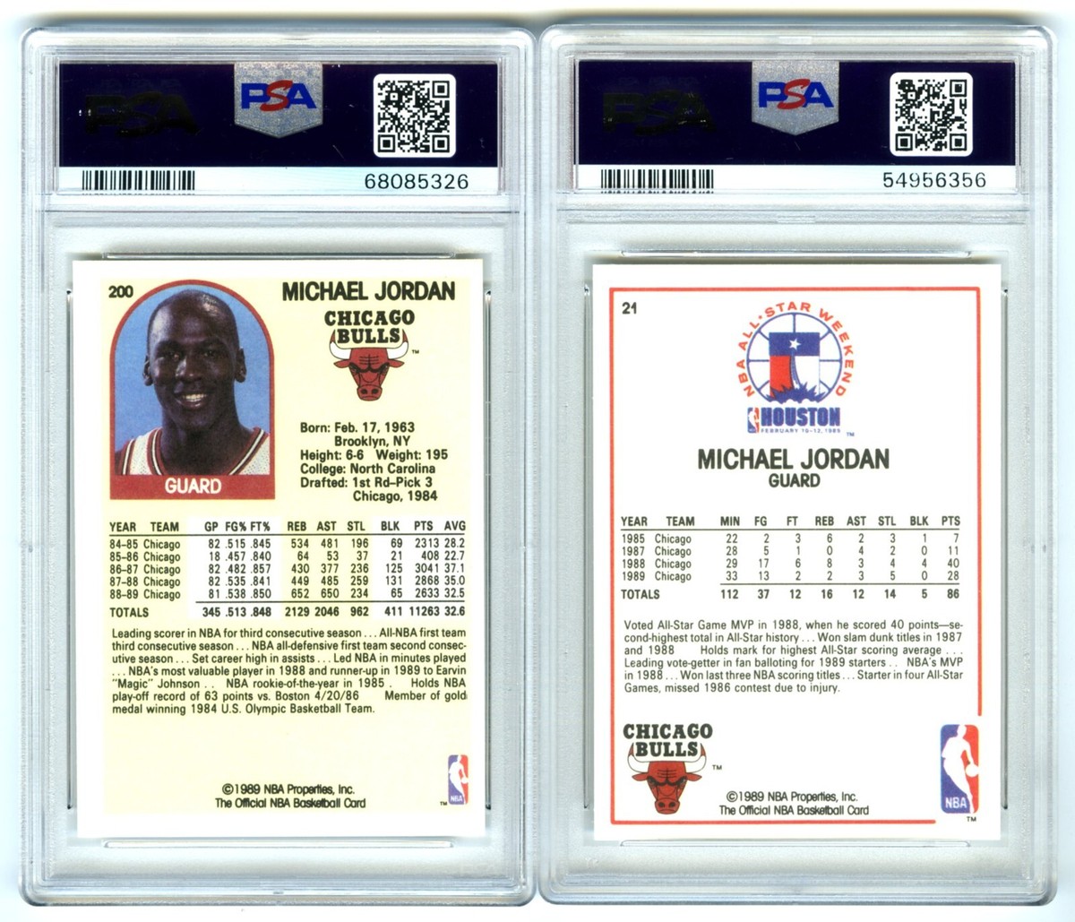 MICHAEL JORDAN~1989 NBA HOOPS PSA-10 GEM-MT GRADED MICHAEL JORDAN~1989 NBA HOOPS PSA-10 GEM-MT GRADED