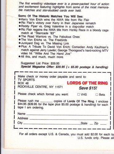 The Wrestler Magazine April 1987 Wrestling Hulk Hogan Kevin Von Erich WWF 80s - Picture 9 of 10