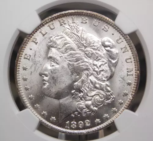 1892 "O" Morgan SILVER Dollar $1 NGC MS63 #007 Unc BU Uncirculated ECC&C, Inc.