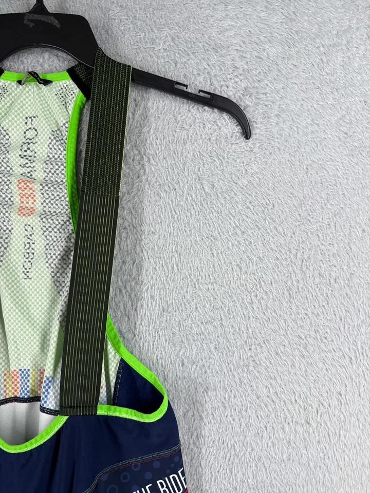 Giordana Bib Shorts Cycling Adult 2XL XXL Blue Hand Made FRC Form Red Carbon IT - Image 2 of 4